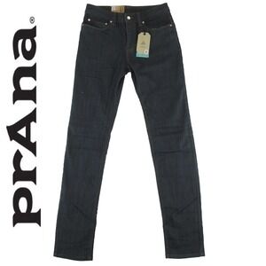 prAna Stretch Denim Pants Mens 30x36 Bridger‎ Jeans Organic Cotton Blue MSRP $95